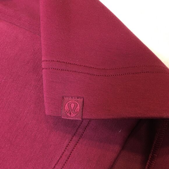 Lululemon Womens 6 Sweatshirt Top Funnel Neck Crossover Back Pink Berry Pocket - Picture 12 of 12